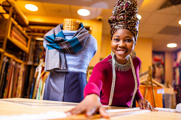 Master tailor in her studio